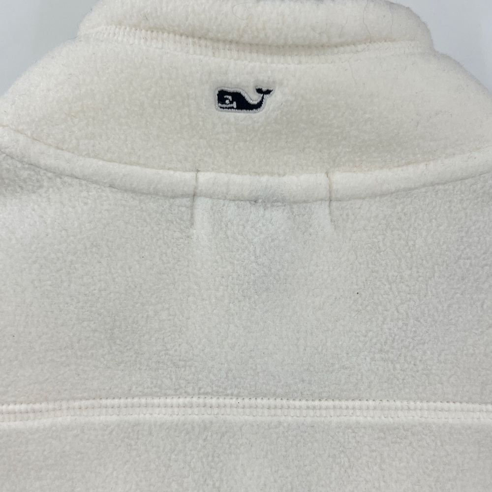 Vineyard Vines Harbor Fleece Vest Full Zip with Zip Pockets White SZ S - Picture 3 of 8